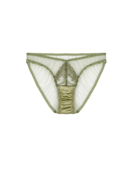 Front view of Fleur of England Luxury Sage Green Brief