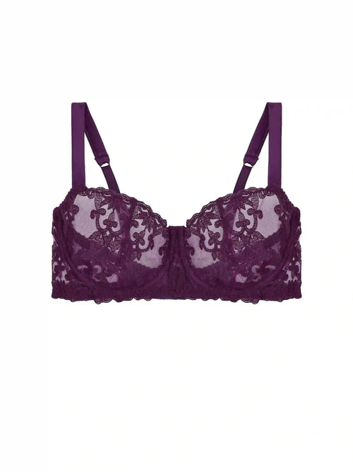 FleurOfEngland Cecilia Purple Balcony Bra