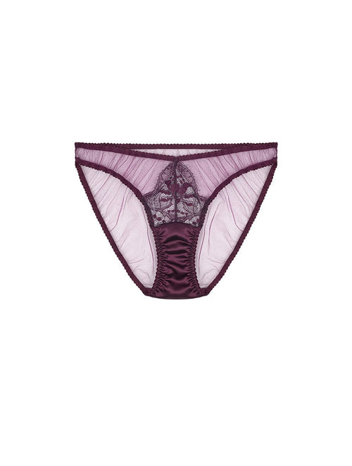 Front view of Fleur of England Luxury Burgundy Brief