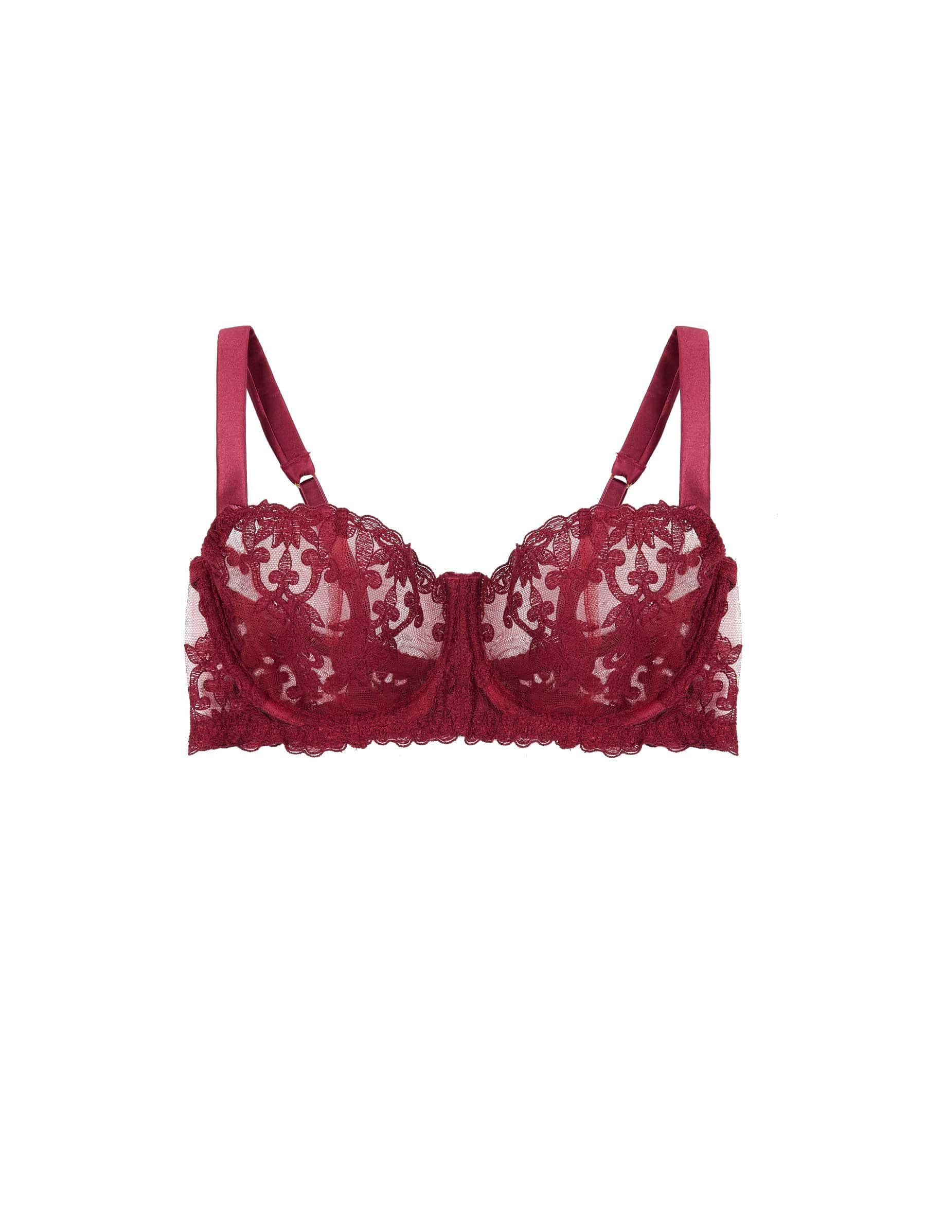 Shop Aoao Floral Lace Strappy Bra And Panty Set With Garter Belt