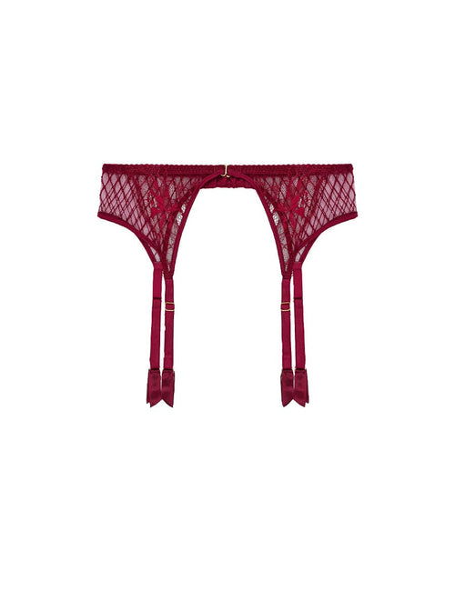 FleurOfEngland Simone Red Suspender Belt