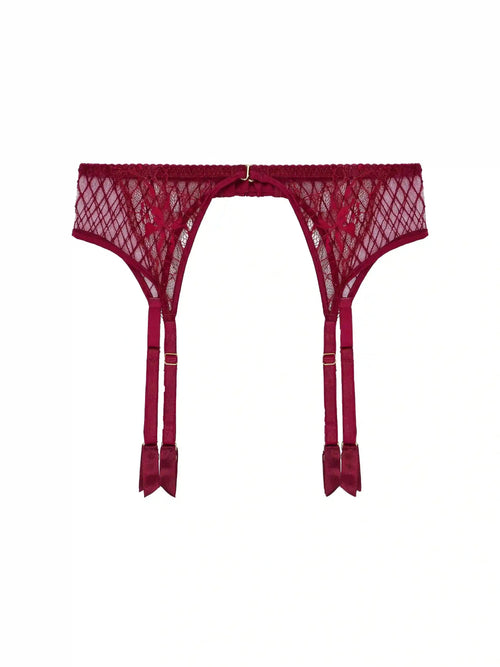 FleurOfEngland Simone Red Suspender Belt