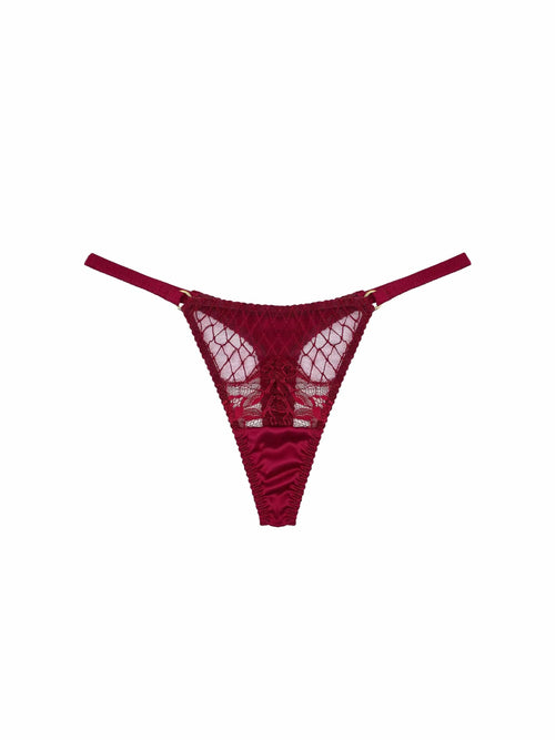 FleurOfEngland Simone Silk & Lace Thong