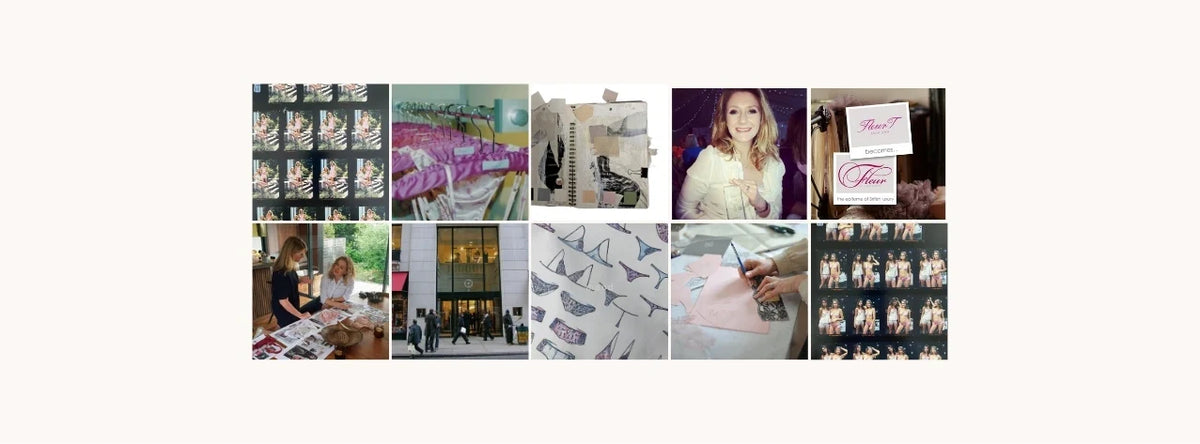 Fleur of England Luxury Lingerie 25 Year Photo Collage