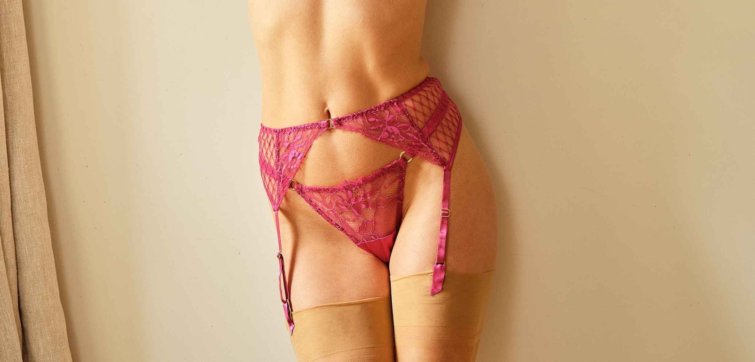 Luxury Silk & Lace Suspender Belts Fleur of England Luxury Silk & Lace Suspender Belts Fleur of England