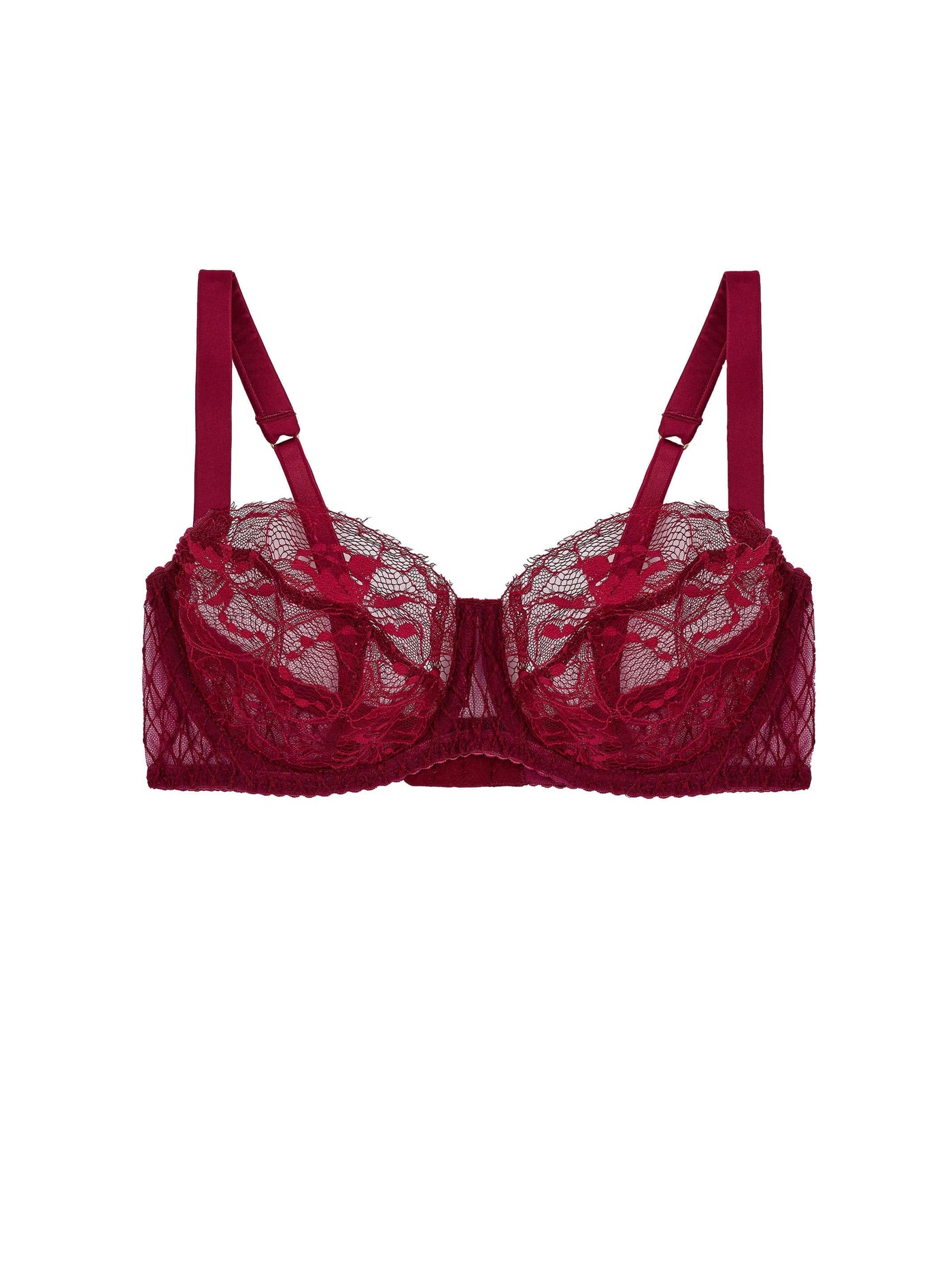 Simone Red Lace Balcony Bra