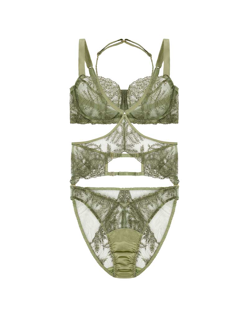 Fleur of England Arianna Balcony Bra & Harness Bodysuit