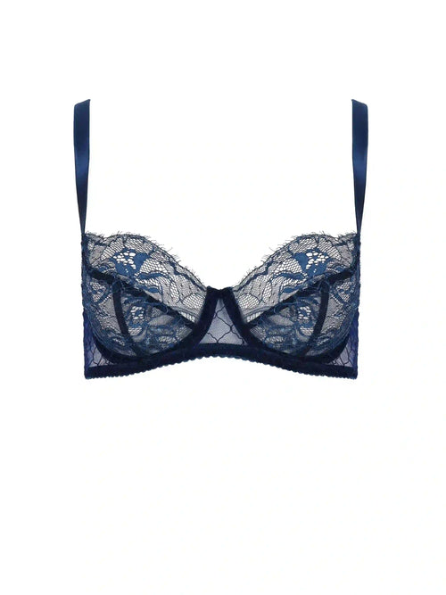 Fleur of England Bea Blue Lace Balcony Bra