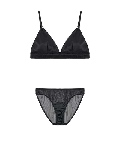 Fleur of England Fleur Du Jour Black Triangle Bra & Brief