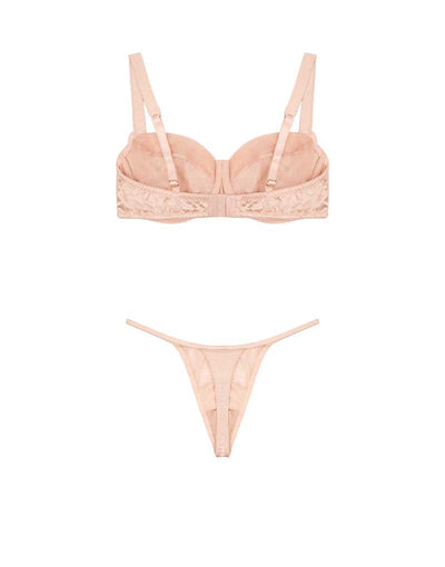 Fleur of England Fleur du Jour Blush Balcony Bra & Thong