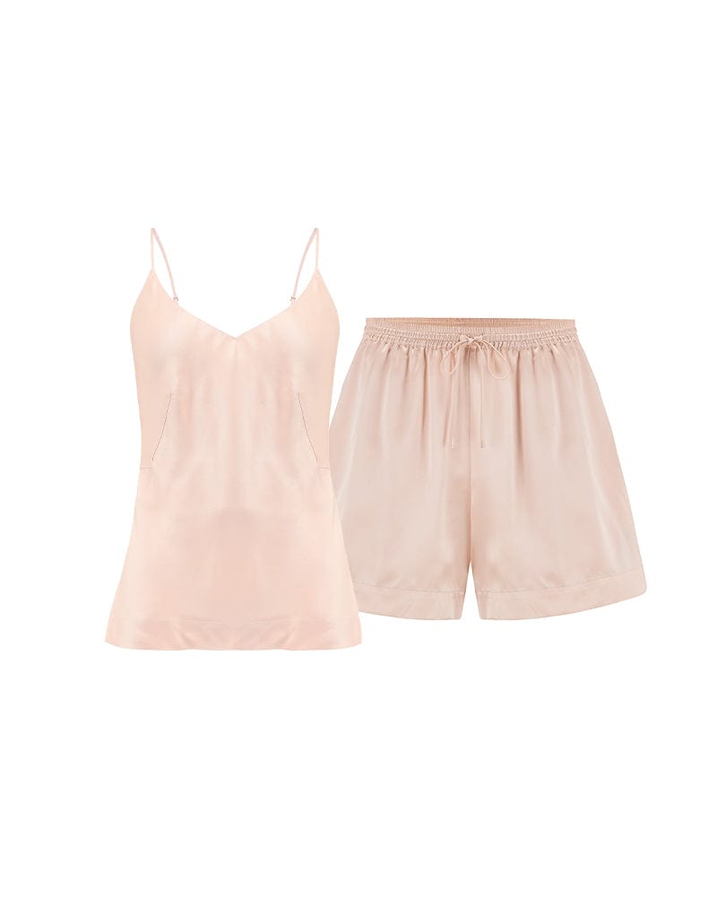 Fleur of England Fleur Du Jour Blush Silk Camisole & Shorts