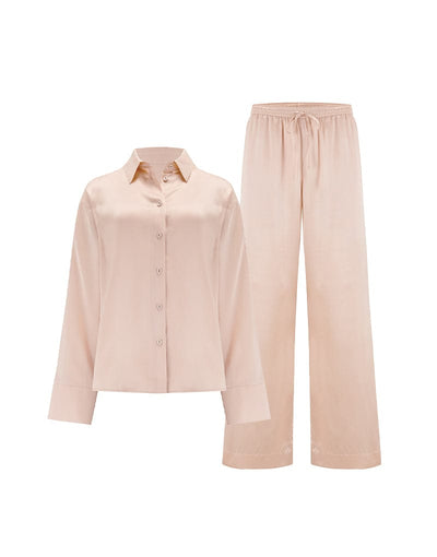 Fleur of England Fleur Du Jour Blush Silk Shirt & Trouser