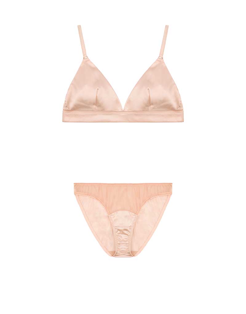 Fleur of England Fleur du Jour Blush Triangle Bra & Brief