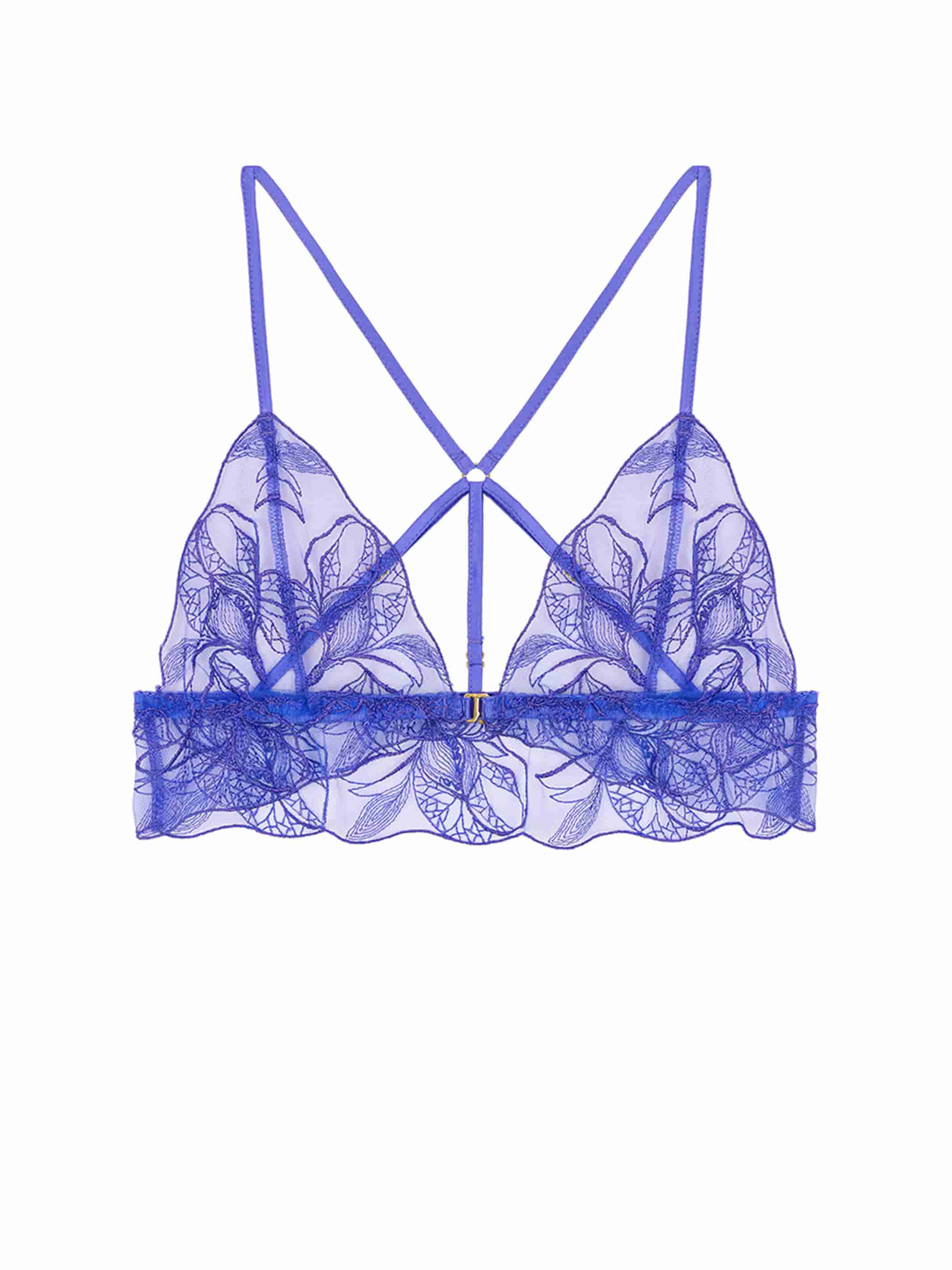 POLLEN EXCLUSIVE Iris Bra(Border) ブラ fleur-of-england-iris-blue-