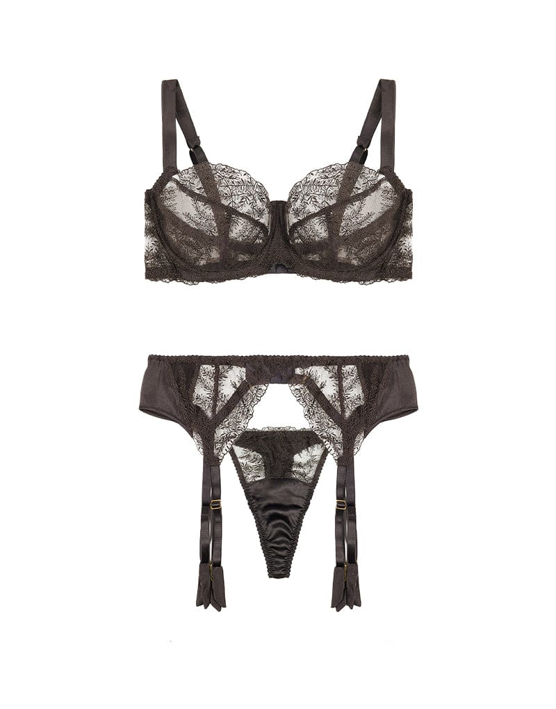 Fleur of England Kyra Balcony Bra, Thong & Suspender Belt