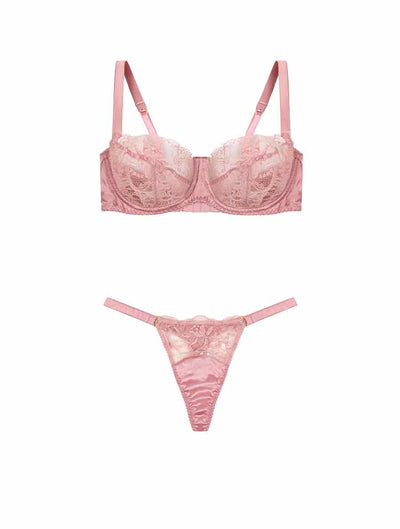 Fleur of England Lyla Balcony Bra & Strap Thong