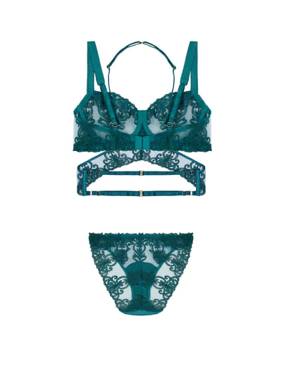 Fleur of England Olivia Balcony Bra, Brief & Harness