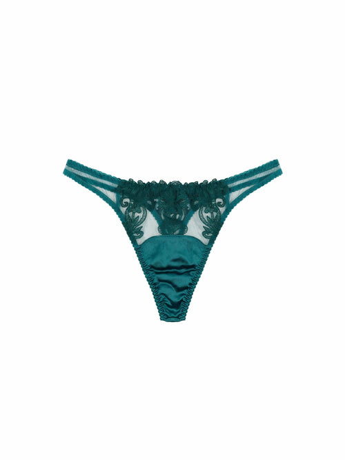 Fleur of England Olivia Embroidered Thong