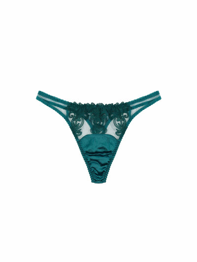 Fleur of England Olivia Embroidered Thong