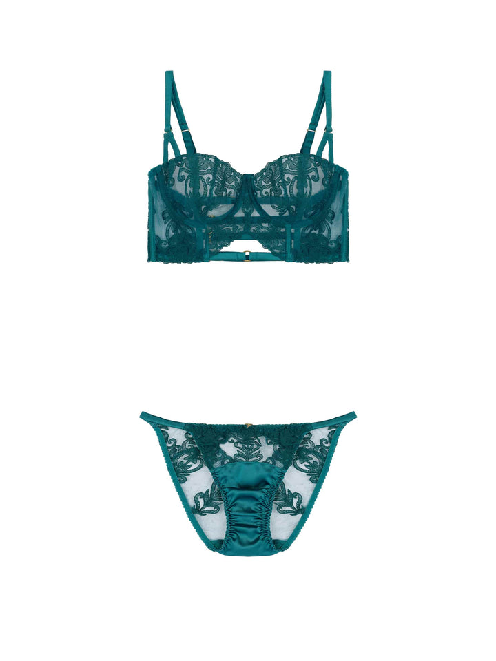 Olivia Longline Bra & Ouvert Brief – Fleur of England