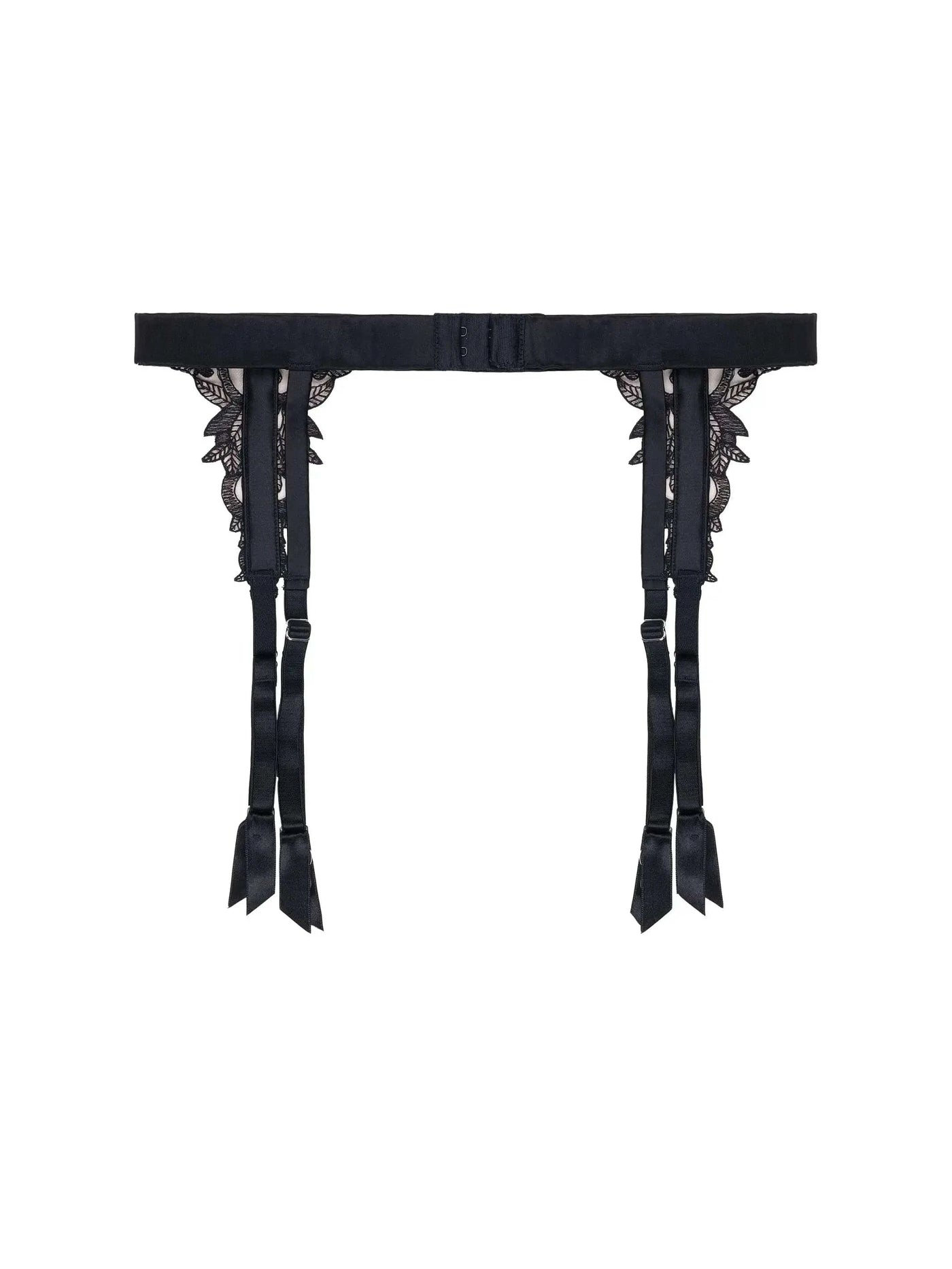 Fleur Of England Onyx Black Suspender Belt