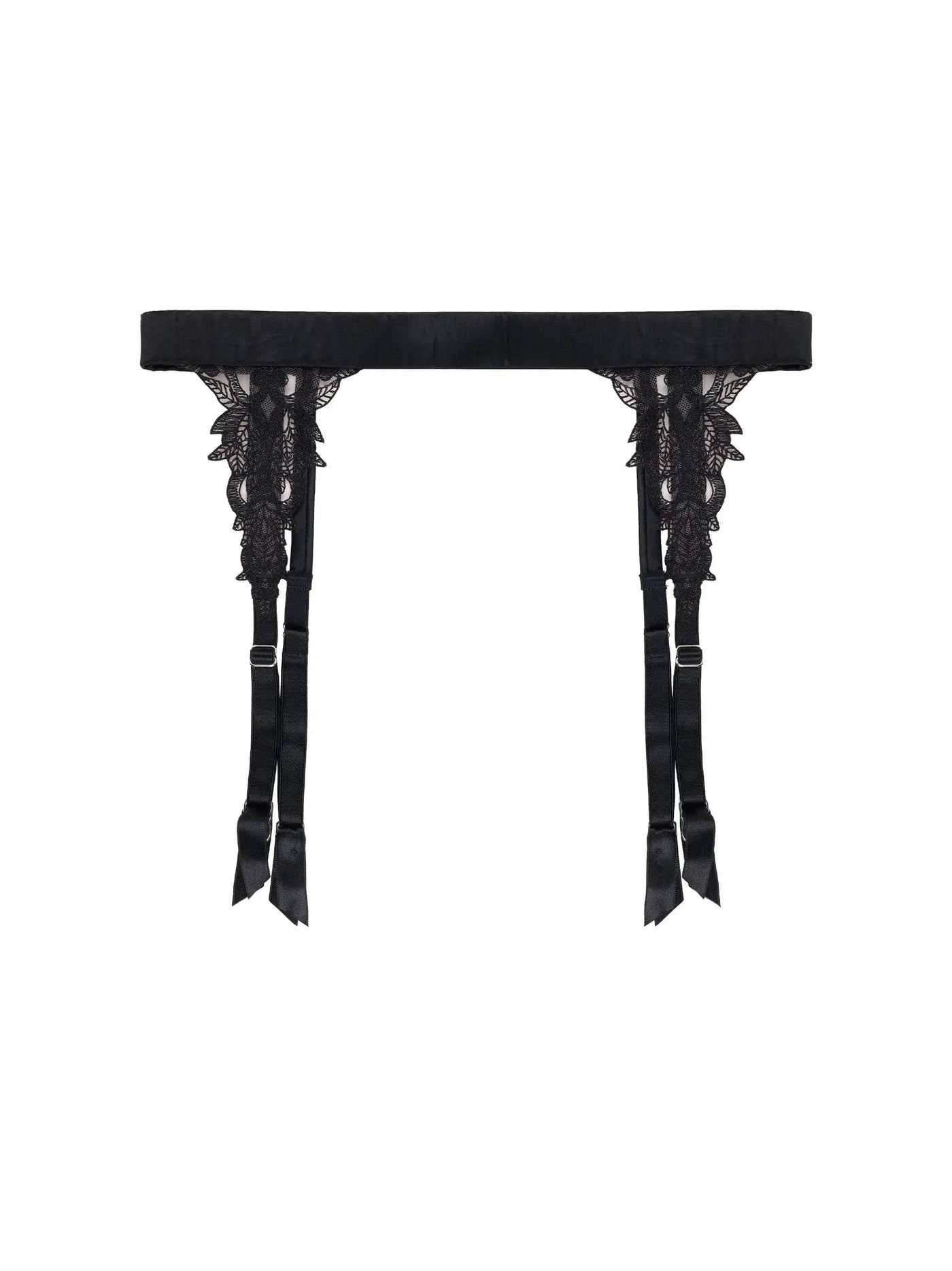 Fleur Of England Onyx Black Suspender Belt