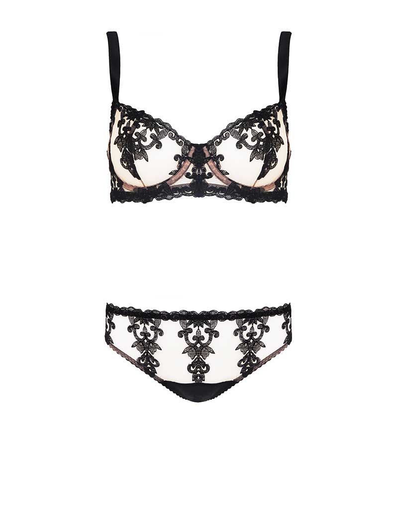 Fleur of England Onyx Luxury Balcony Bra & Brief