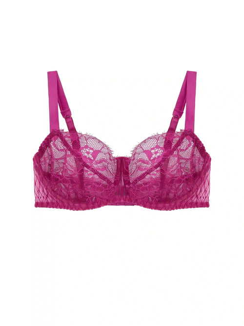 Fleur of England Paloma Pink Lace Balcony Bra