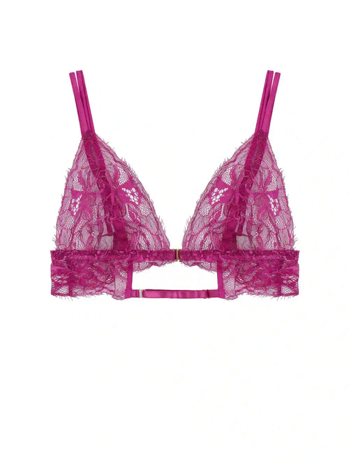 Fleur of England Paloma Pink Lace Boudoir Bra
