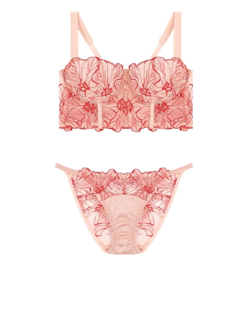 Fleur of England Rosa Longline Bra & Ouvert Brief