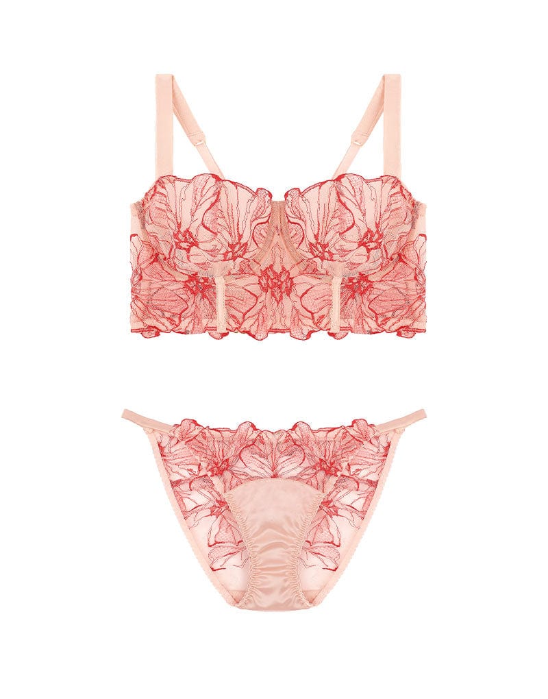 Fleur of England Rosa Longline Bra & Ouvert Brief