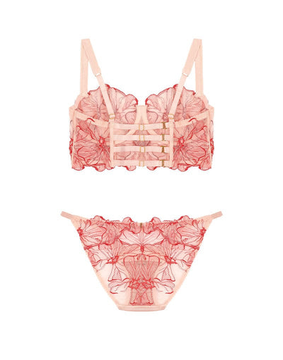 Fleur of England Rosa Longline Bra & Ouvert Brief