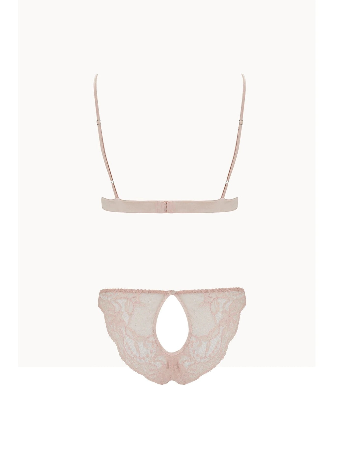 Fleur of England Signature Blush Lace Boudoir Bra & Ouvert Brief
