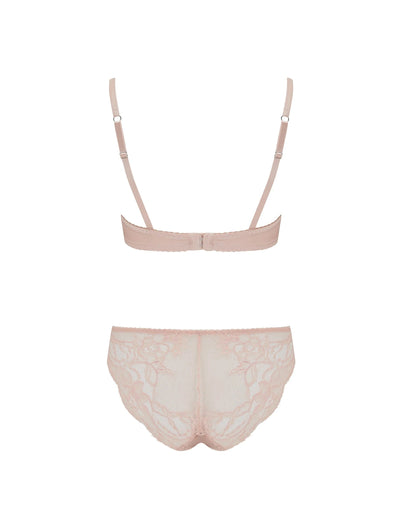 Fleur of England Signature Blush Padded Plunge Bra & Brief