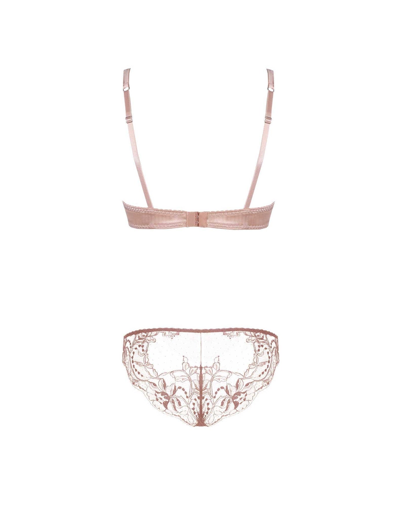 Fleur of England Signature Blush Padded Plunge Bra & Brief