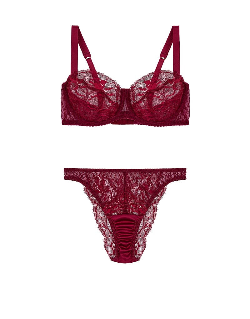 Fleur of England Simone lace balcony Bra & Brazilian Brief