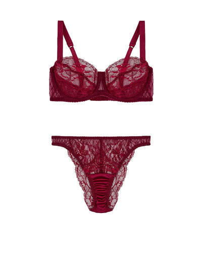 Fleur of England Simone lace balcony Bra & Brazilian Brief