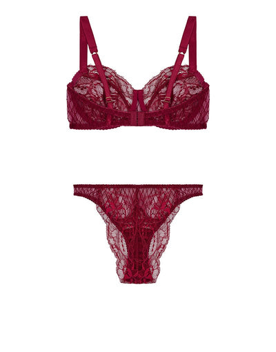 Fleur of England Simone lace balcony Bra & Brazilian Brief