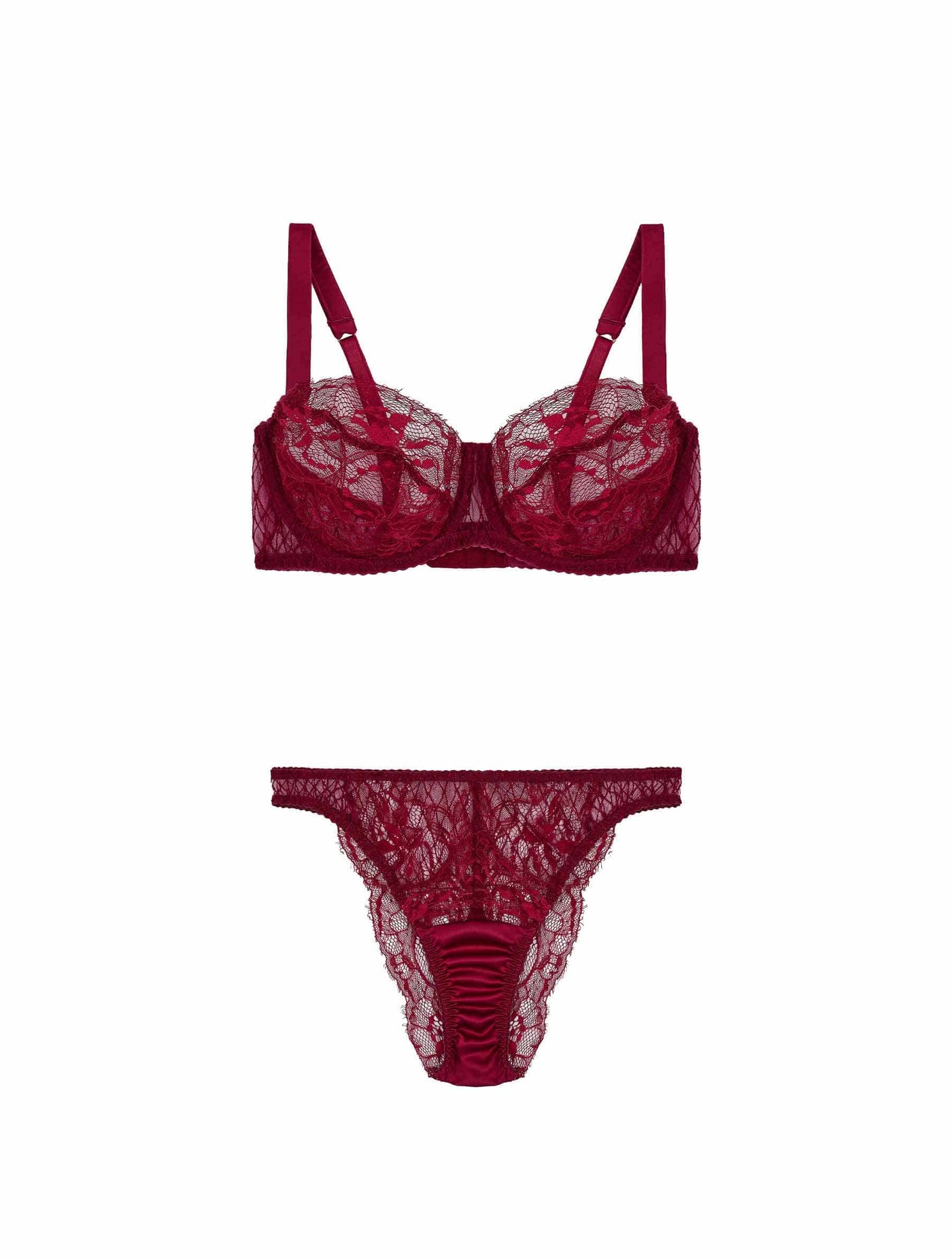 Fleur of England Simone lace balcony Bra & Brazilian Brief