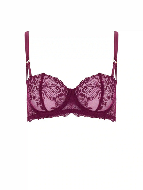 Fleur of England Viola Embroidered Balcony Bra