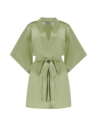 FleurOfEngland Arianna Green Silk Robe