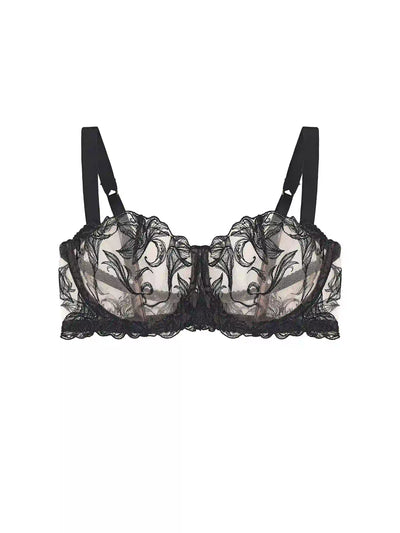 FleurOfEngland Audrey Black Balcony Bra