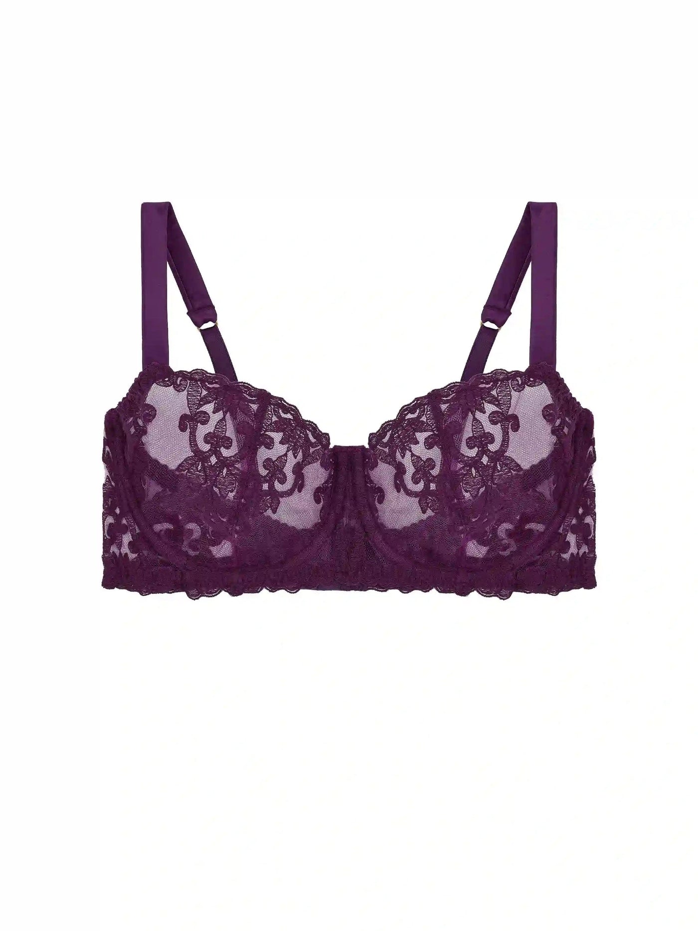 FleurOfEngland Cecilia Purple Balcony Bra