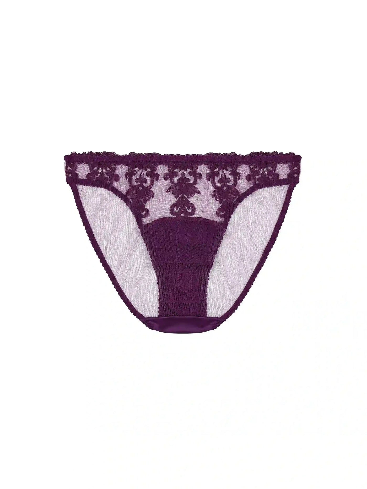 FleurOfEngland Cecilia Purple embroidered Brief