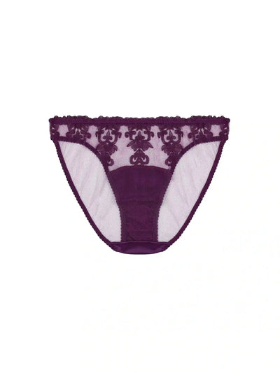FleurOfEngland Cecilia Purple embroidered Brief