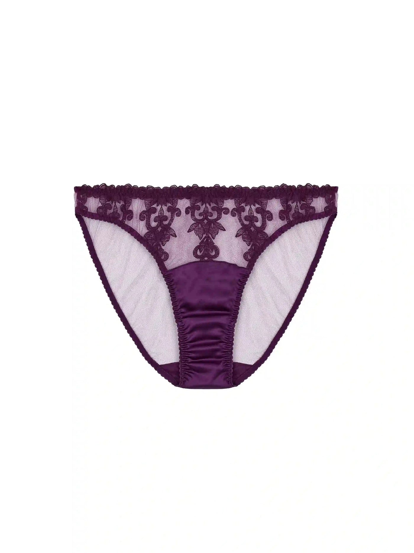 FleurOfEngland Cecilia Purple embroidered Brief