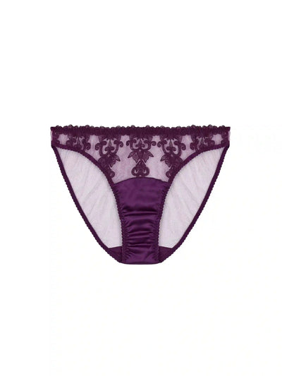 FleurOfEngland Cecilia Purple embroidered Brief