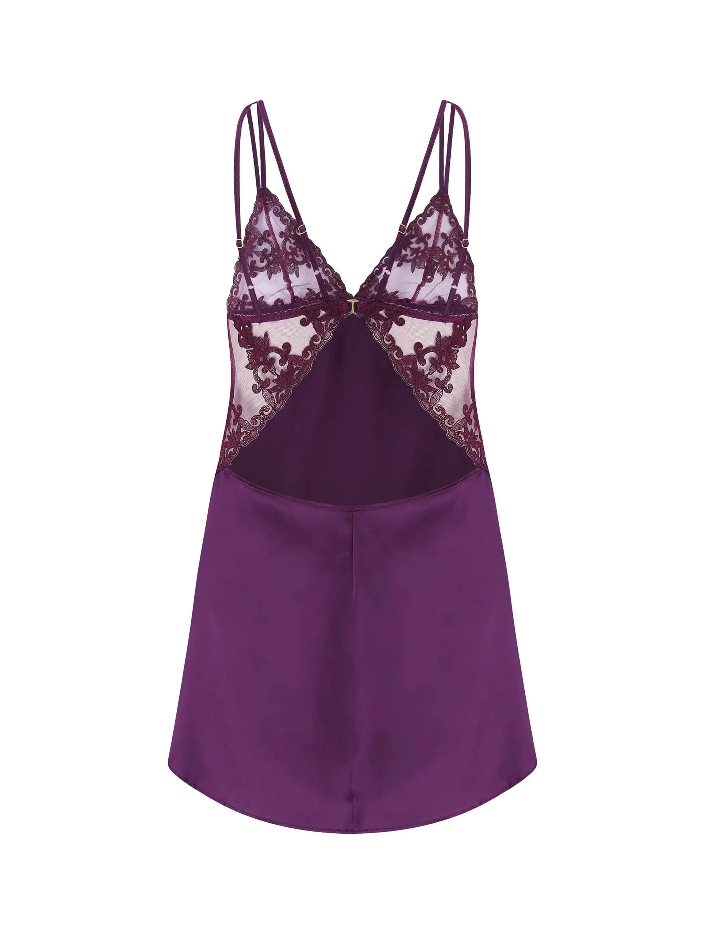FleurOfEngland Cecilia Purple Silk Babydoll