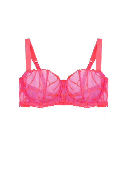 FleurOfEngland Cleo Embroidered Balcony Bra