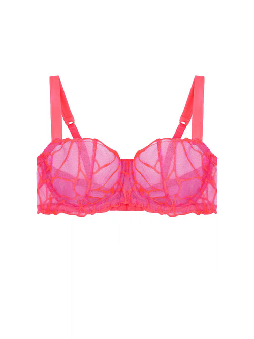 FleurOfEngland Cleo Embroidered Balcony Bra